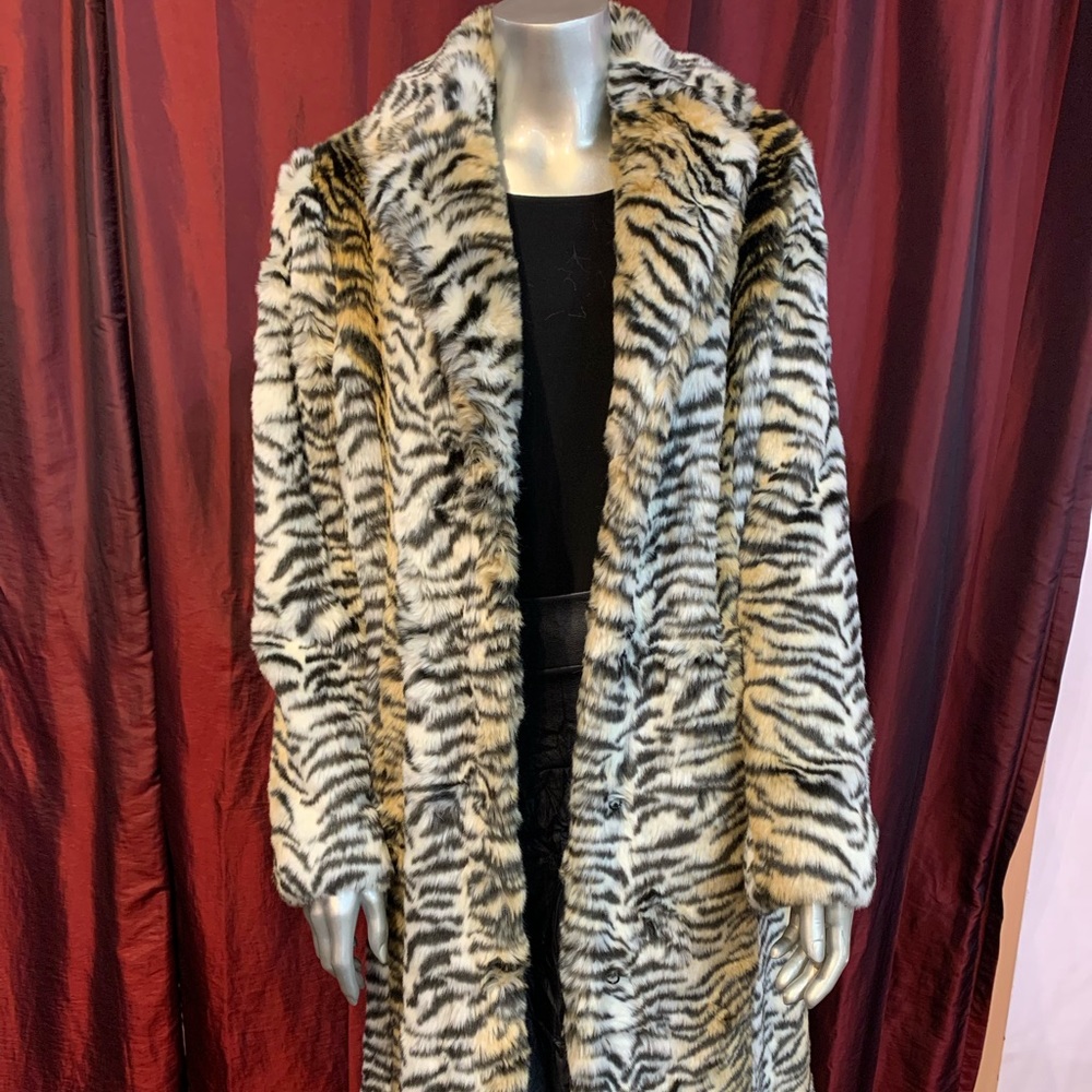 Fabulous Furs zebra print coat